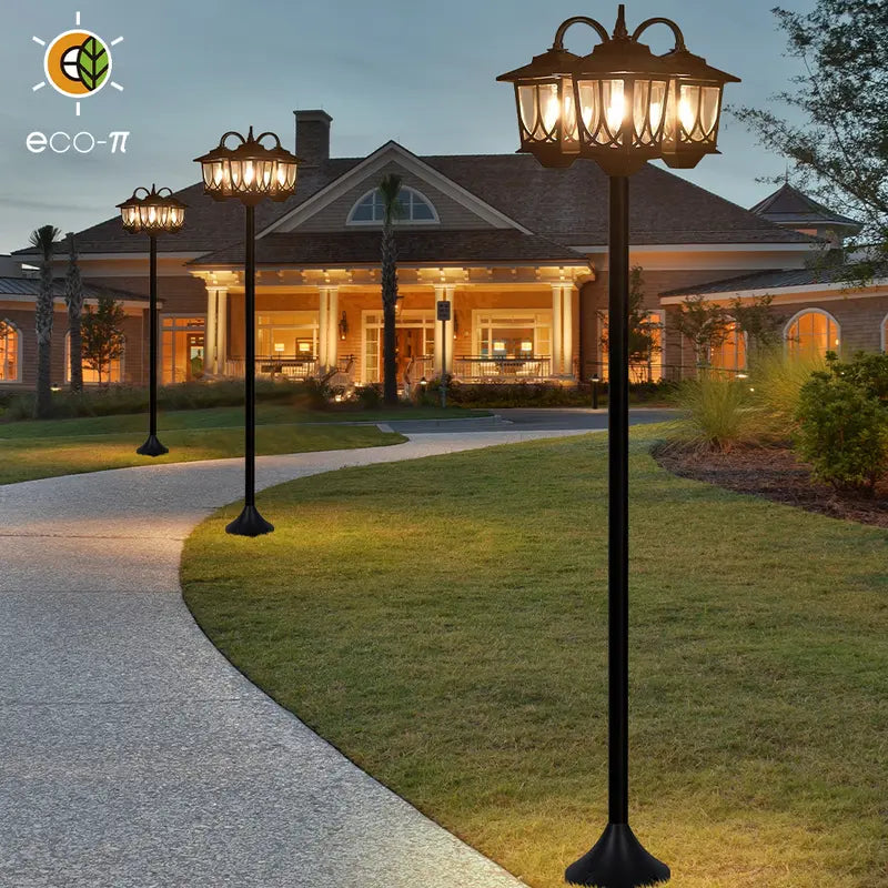đź’ˇ3-head waterproof solar lights. 60 lumens. 2 spare bulbs.
