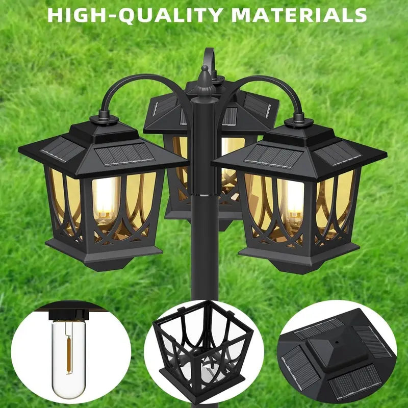 đź’ˇ3-head waterproof solar lights. 60 lumens. 2 spare bulbs.