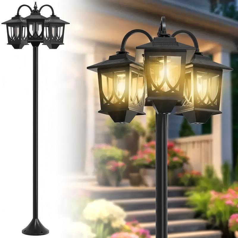 💡3-head waterproof solar lights. 60 lumens. 2 spare bulbs.