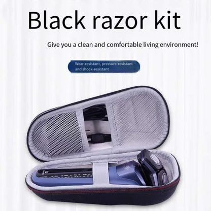Razor Storage Case – Portable Hard EVA Travel Carrying Case for Men’s Shavers, Waterproof Shockproof Protective Grooming Organizer, Durable Razor Holder Compatible with Gillette, Harry’s and More, Ideal for Home, Business Trips, Gym, and Travel
