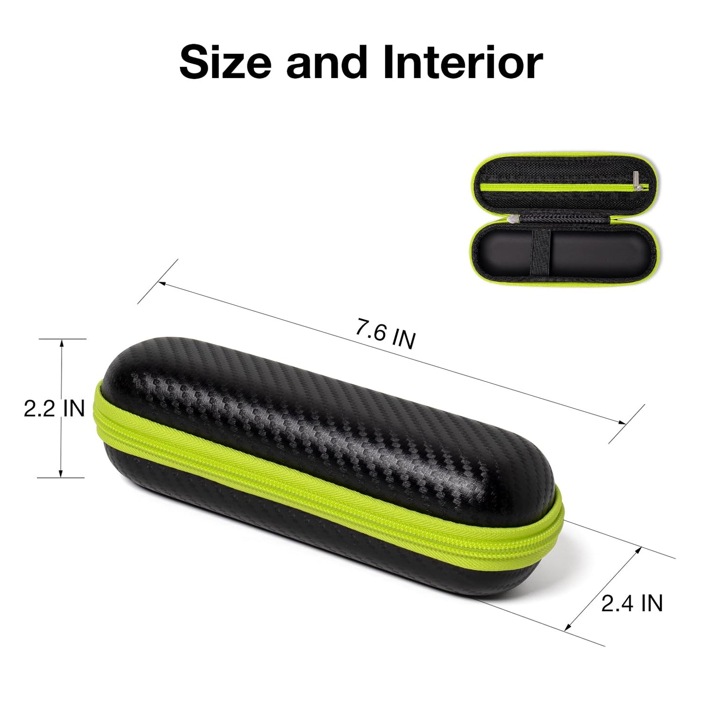 Razor Storage Case – Hard EVA Travel Carrying Case with Carbon Fiber Texture, Waterproof Shockproof Protective Shaver Organizer Bag for Men’s Grooming Tools, Compatible with Philips, Braun, Gillette, Schick and More