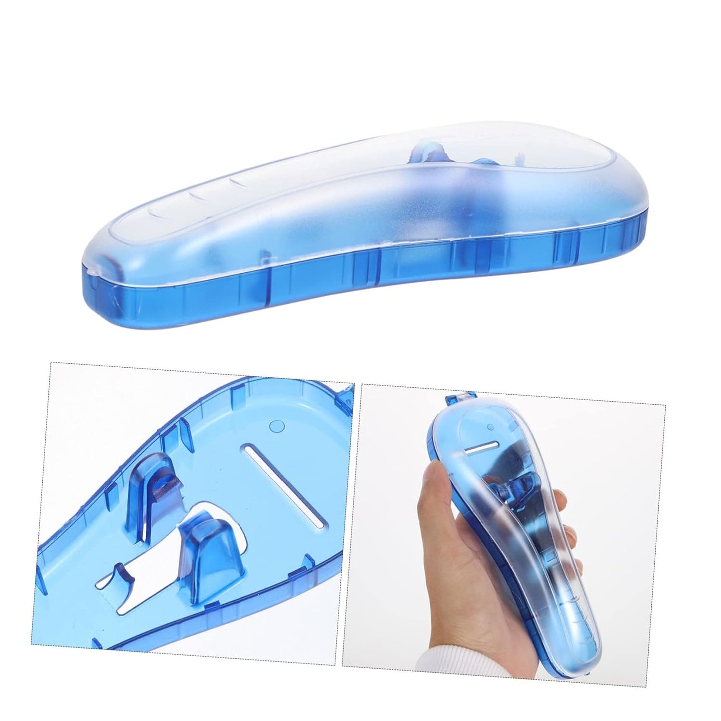 Razor Storage Case – Transparent Portable Plastic Protective Box for Manual Razors, Dustproof and Scratch-Resistant Shaver Travel Case, Compact Grooming Tool Organizer for Home, Business Trips, Gym, and Travel