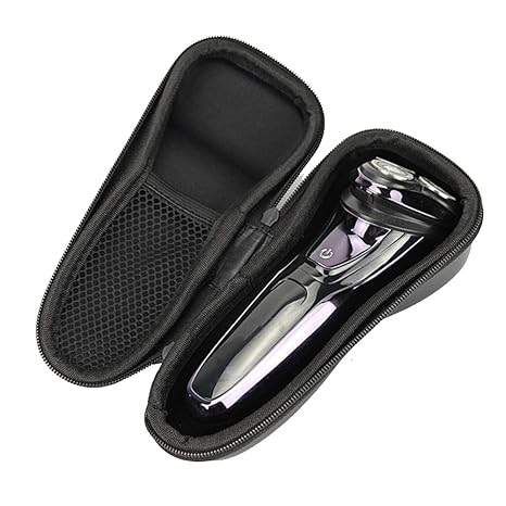Electric Razor Storage Case – Portable Hard EVA Travel Carrying Case with Mesh Pocket, Waterproof Shockproof Protective Grooming Organizer Bag for Men’s Shavers and Accessories, Compatible with Philips, Braun, Gillette and More