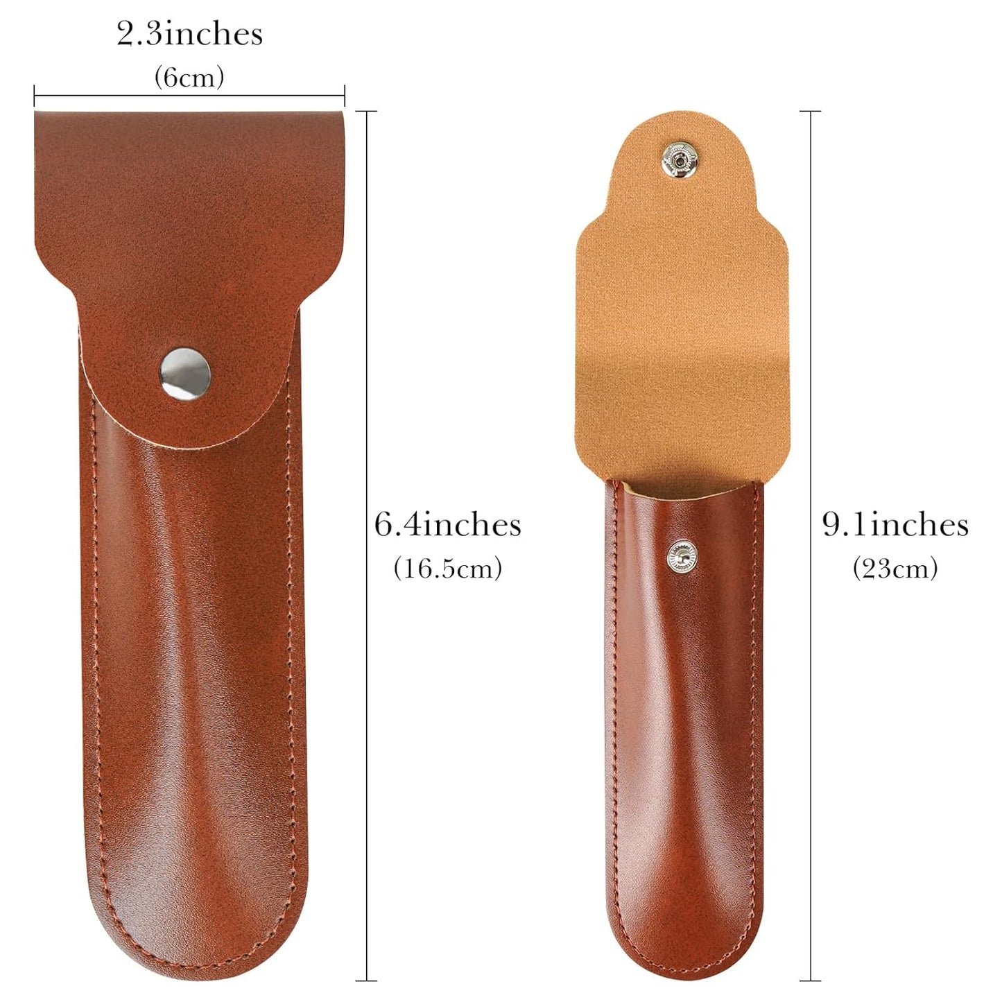 Leather Razor Storage Pouch – Portable Protective Case for Manual Razors, Durable Anti-Scratch Travel Carrying Case for Men’s Shaving Tools, Compact Shaver Holder for Home, Business Trips, and Travel
