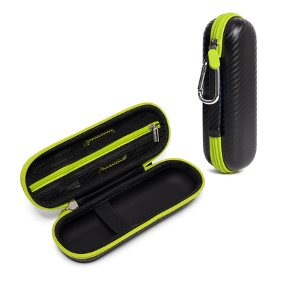 Razor Storage Case – Hard EVA Travel Carrying Case with Carbon Fiber Texture, Waterproof Shockproof Protective Shaver Organizer Bag for Men’s Grooming Tools, Compatible with Philips, Braun, Gillette, Schick and More