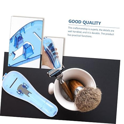 Razor Storage Case – Transparent Portable Plastic Protective Box for Manual Razors, Dustproof and Scratch-Resistant Shaver Travel Case, Compact Grooming Tool Organizer for Home, Business Trips, Gym, and Travel