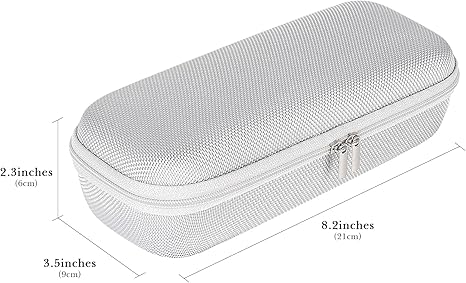 Razor Storage Case – Portable EVA Hard Shell Travel Protective Bag, Waterproof Shockproof Anti-Pressure Shaver Organizer Pouch for Manual and Electric Razors (White)