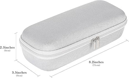 Razor Storage Case – Portable EVA Hard Shell Travel Protective Bag, Waterproof Shockproof Anti-Pressure Shaver Organizer Pouch for Manual and Electric Razors (White)