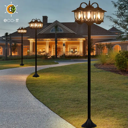 💡3-head waterproof solar lights. 60 lumens. 2 spare bulbs.